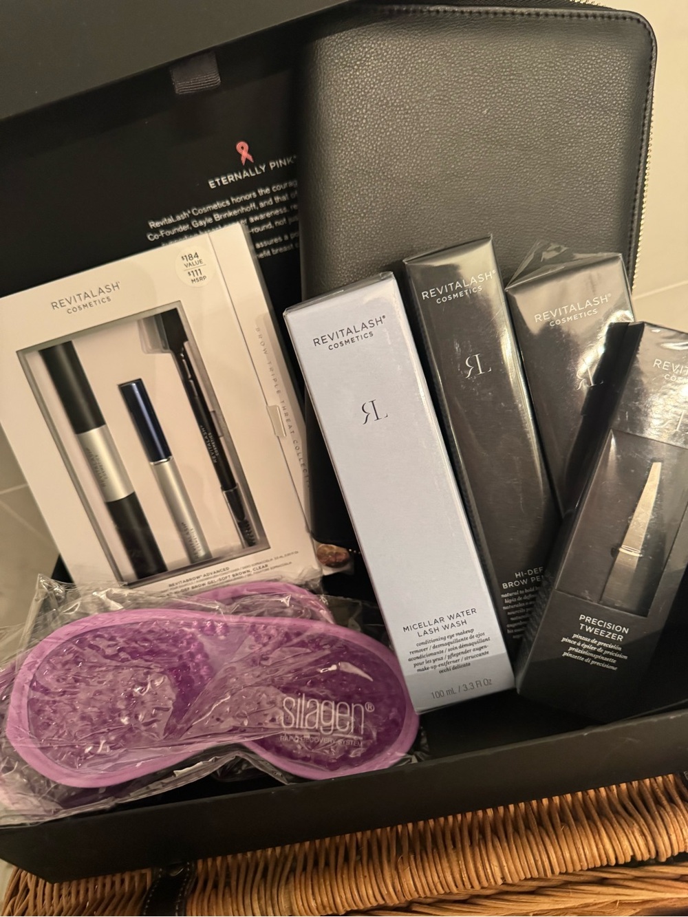 RevitaLash Cosmetics Lash & Brow Set with Purple Silagen Mask